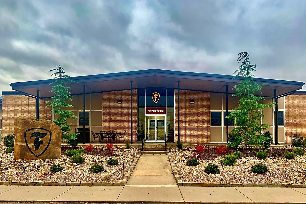 a building with a sign on the front